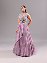 Cutdana Suta 3D Drape Crushed Ghagra